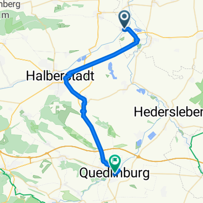Fliederweg, Schwanebeck nach Bahnhofsplatz, Quedlinburg