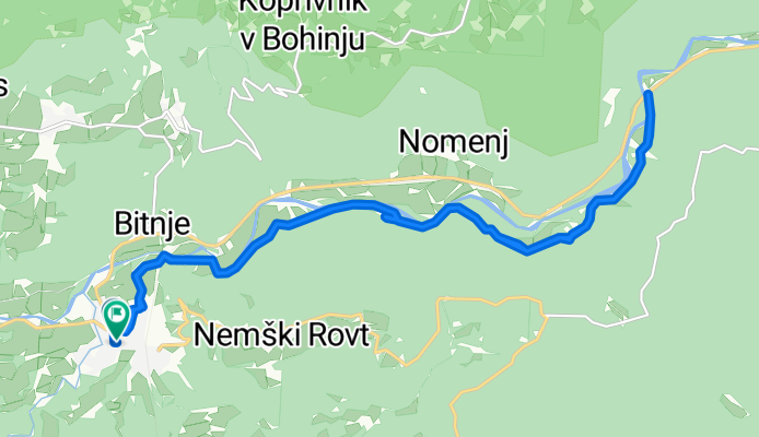 Snail-like route in Bohinjska Bistrica