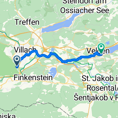 Kadischenallee Quellenpromenade, Villach nach Seecorso, Velden am Wörther See