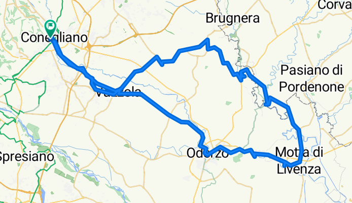 Conegliano, Portobuffolè, Motta di Livenza, Oderzo, Conegliano