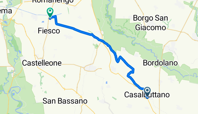 Via Guglielmo Marconi, Casalbuttano ed Uniti nach Via della Vittoria, Salvirola