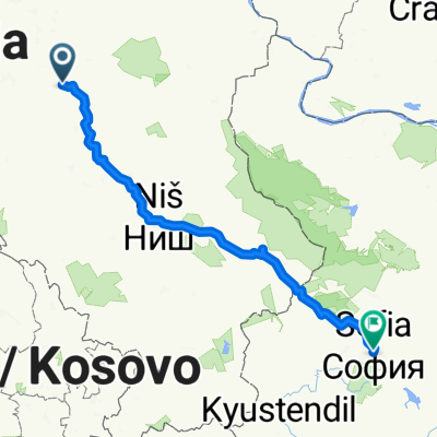 Nikčevićeva, Jagodina to Vitosha Blvd, Sofiya
