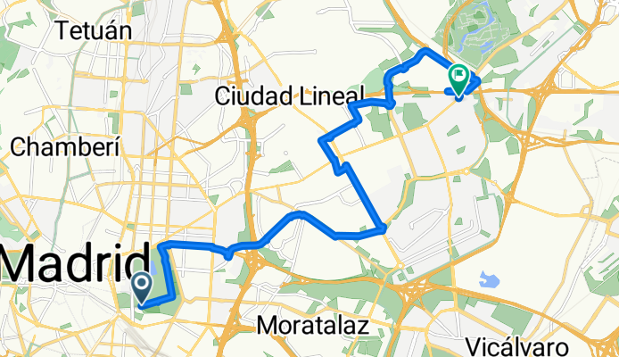 Route in Madrid