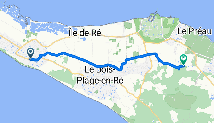 Route de Joachim, La Couarde-sur-Mer à Chemin des Salières, Saint-Martin-de-Ré