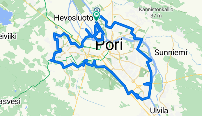 47km around pori