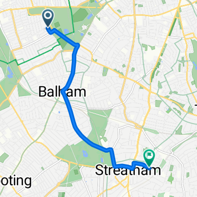 Culmstock Road, London to Sunnyhill Road, London