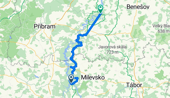 22.7. Zvíkovské Podhradí-Kamyk-Živohošť 82,5km-5:39hod-14,6km/hod-61,4max