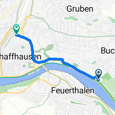 Lindliweg, Schaffhausen nach Bahnhofstrasse, Schaffhausen