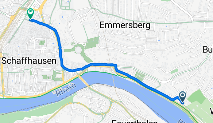 Lindliweg, Schaffhausen nach Bahnhofstrasse, Schaffhausen
