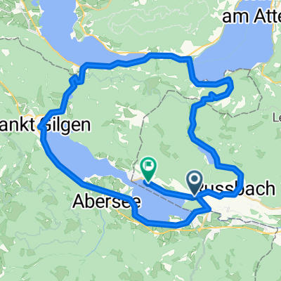 St Wolfgang - St Gilgen - Mondsee - Attersee -Schwarzenbach nach Markt