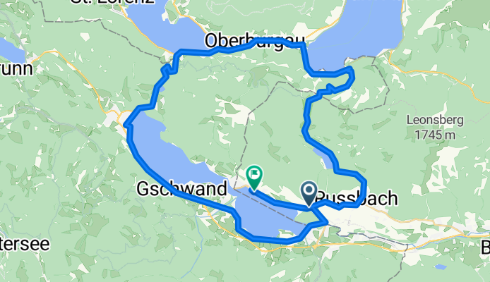 St Wolfgang - St Gilgen - Mondsee - Attersee -Schwarzenbach nach Markt