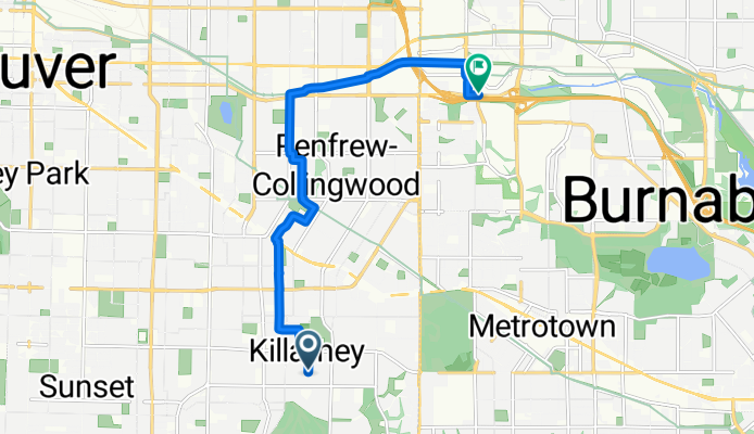 Raleigh St, Vancouver to Still Creek Dr, Burnaby