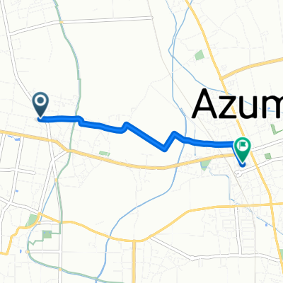 堀金烏川扇町, 安曇野市へ豊科, 安曇野市