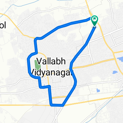 Route from Sardar Patel Road