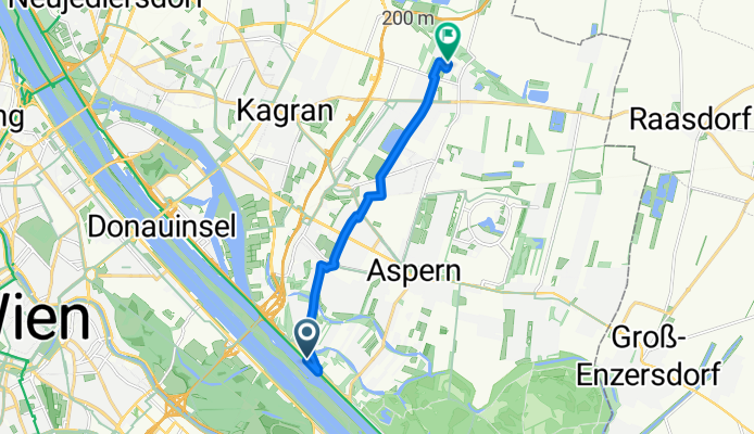 Stromkilometer 8L, Wien nach Pelargonienweg 25, Wien