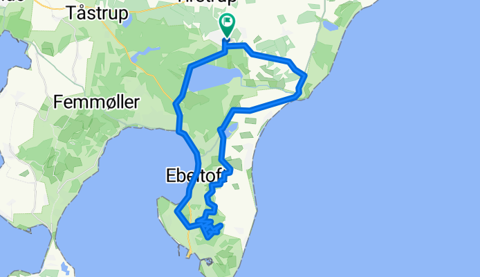 Route in Ebeltoft