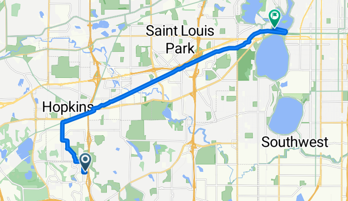 Smetana Dr, Minnetonka to Cedar-Isles-Dean, Minneapolis