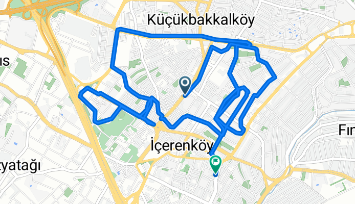 Küçükbakkalköy Yolu Cd., Ataşehir to Alanaldı Cd., Ataşehir