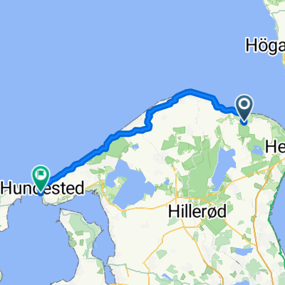 Gammel Havreholmvej, Hornbæk to Ved Isefjorden, Hundested