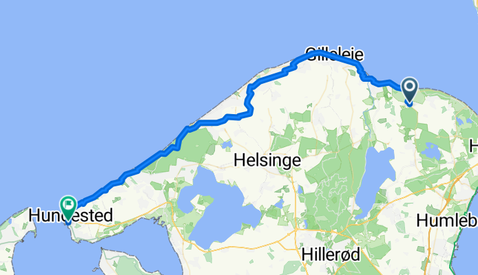 Gammel Havreholmvej, Hornbæk to Ved Isefjorden, Hundested