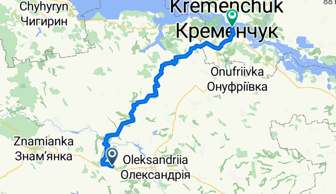 маршрут Морозівка - Кременчук