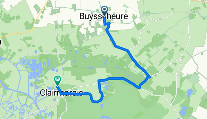 Voie Communale Boeren Weg Centre, Buysscheure nach Rue du Romelaère, Clairmarais