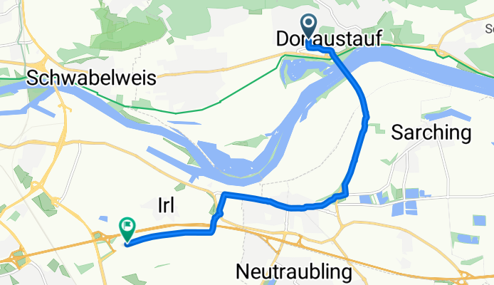 Prüllstraße, Donaustauf to Leibnizstraße, Regensburg