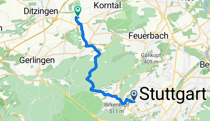 Forststraße, Stuttgart nach Motorstraße, Stuttgart