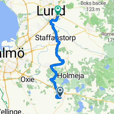 Storgatan, Svedala to Fältspatvägen, Lund