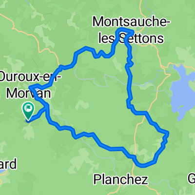 Route in Ouroux-en-Morvan 33 km