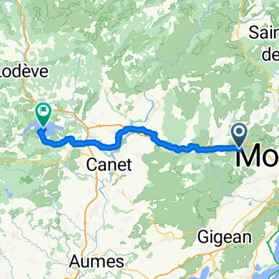 D 102, Murviel-lès-Montpellier nach Clermont-l'Hérault