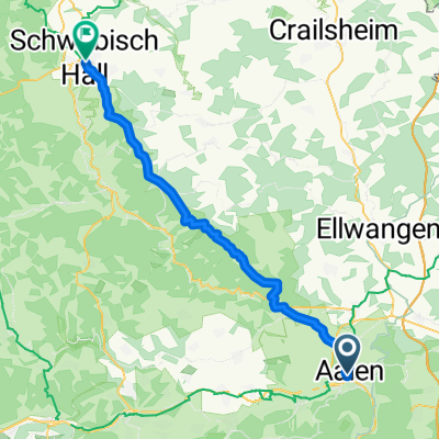 Aalen nach Schwäbisch Hall