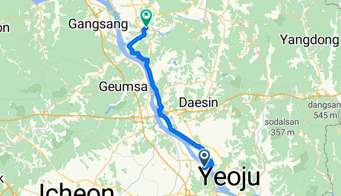 왕대리, 여주시에서 양평군까지