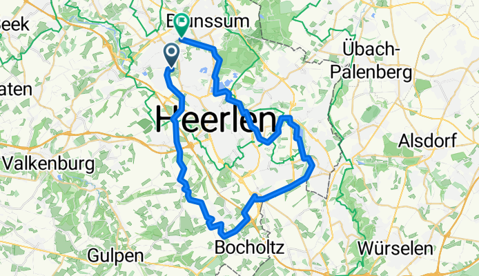 Parkstad stippenroute andersom van Simpelveld naar Brunssum