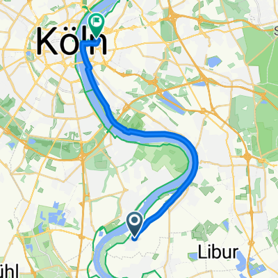 Route nach Luise-Straus-Ernst-Straße, Köln