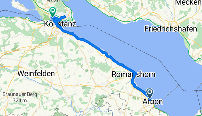 Seestrasse, Arbon nach Bleicherstraße, Konstanz