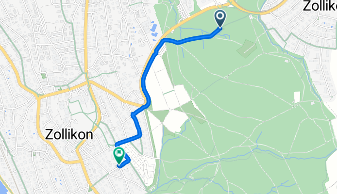 Fännerwiesstrasse, Zollikon nach Breitackerstrasse, Zollikon