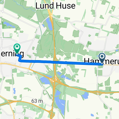 Landbrugsskolestien, Herning to Kousgaards Plads, Herning