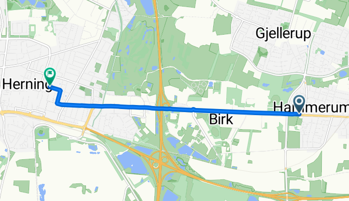 Landbrugsskolestien, Herning to Kousgaards Plads, Herning