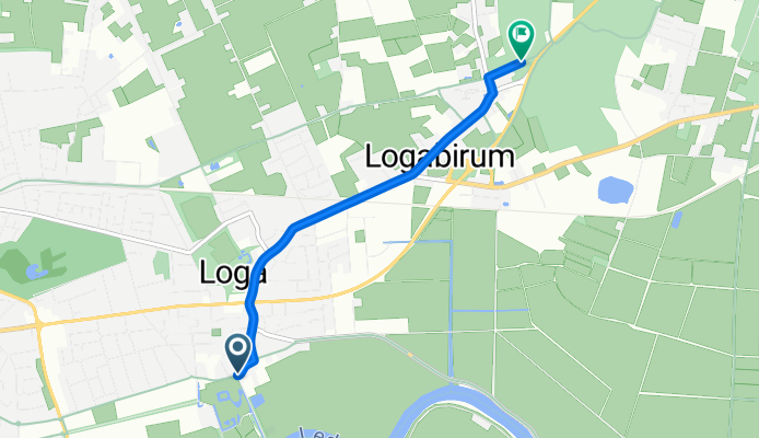 Route zu Gedächtniswald Logabirum
