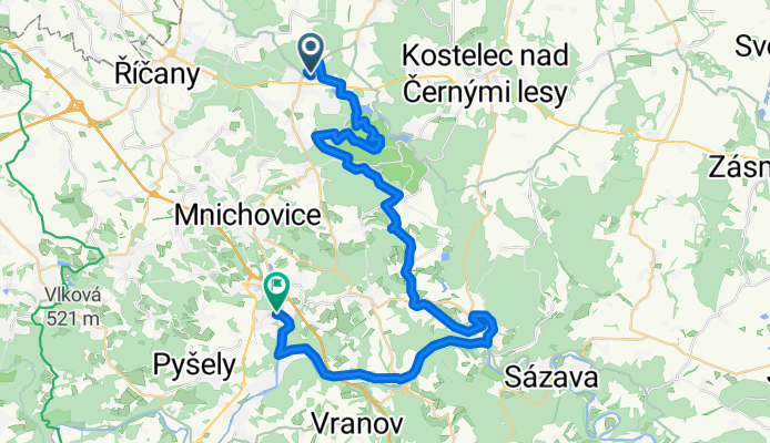 Školní, Mukařov do Hlavní, Senohraby