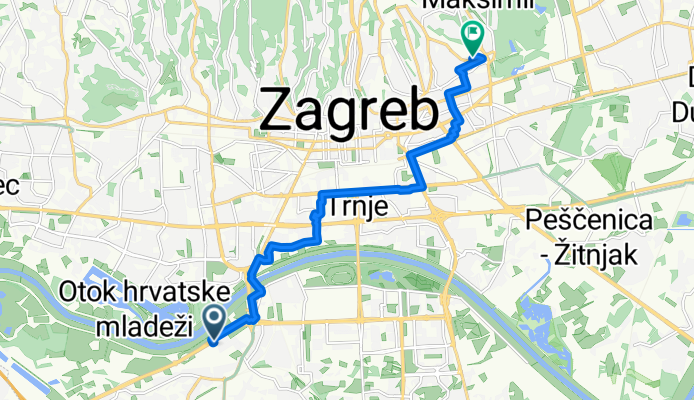 Lanište, Zagreb to Ulica Mije Kišpatića, Zagreb
