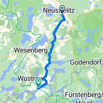 Strelitzer Chaussee nach Schleusengasse