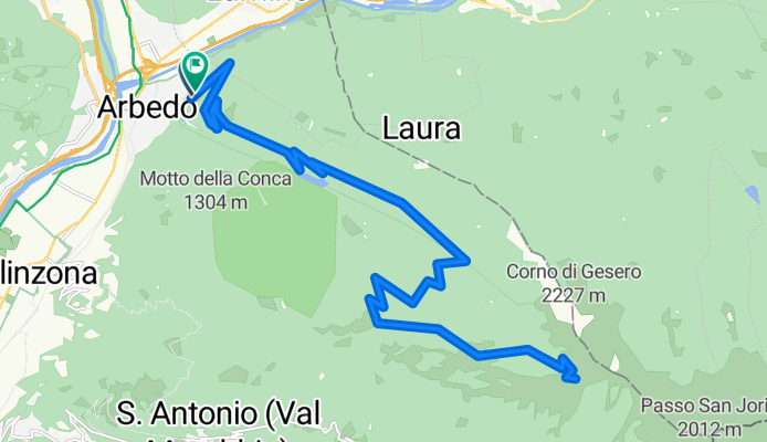 Via alle Cascine, Arbedo nach Vicolo Valscesa, Arbedo