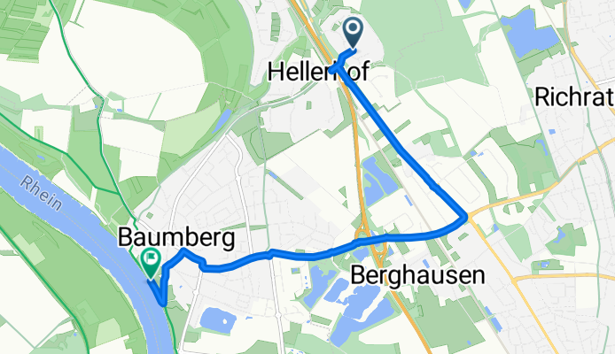 Clausthal-Zellerfelder-Straße, Düsseldorf nach Monheim am Rhein
