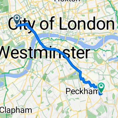 Eastcastle Street, London to Swallow Close, London