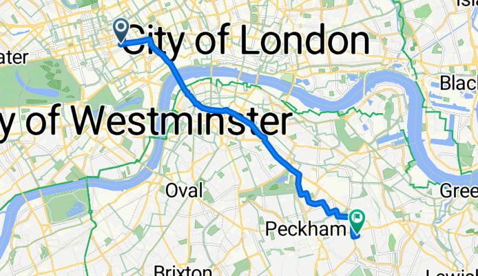 Eastcastle Street, London to Swallow Close, London
