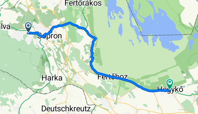 Fenyő tér - Kossuth Lajos utca