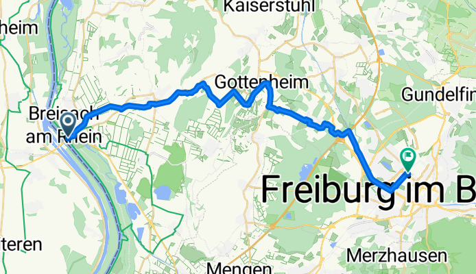 Von Breisach am Rhein bis Freiburg im Breisgau