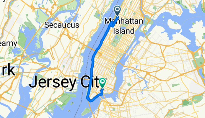 W 103rd St, New York to Canal St, New York